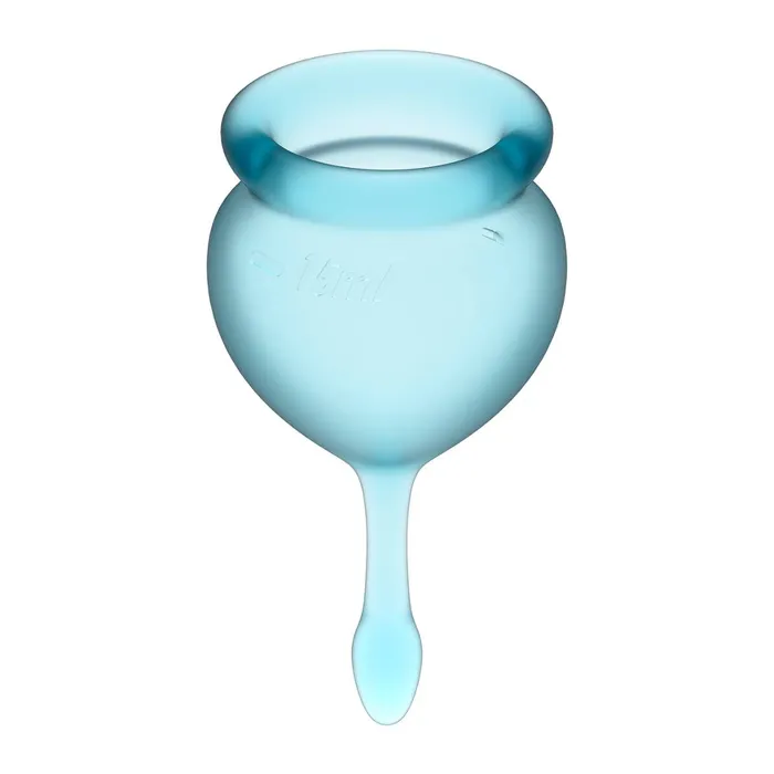 Satisfyer Vibrators Satisfyer Feel Good Menstrual Cups Light Blue