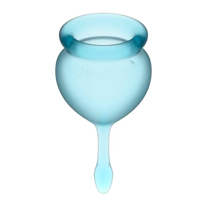 Satisfyer Vibrators Satisfyer Feel Good Menstrual Cups Light Blue