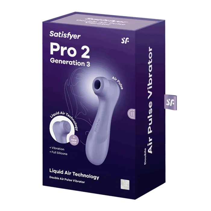 Satisfyer Vibrators Satisfyer Pro 2 Generation 3 Liquid Air Technology Double Air Pulse Vibrator Lilac