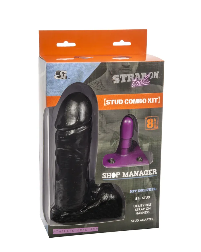 Si61095 STRAPON TOOLS STUD 8in SHOP MANAGERBLACK SI Novelties Female Sex Toys Si61095 STRAPON TOOLS STUD 8in SHOP MANAGERBLACK SI Novelties Female Sex Toys
