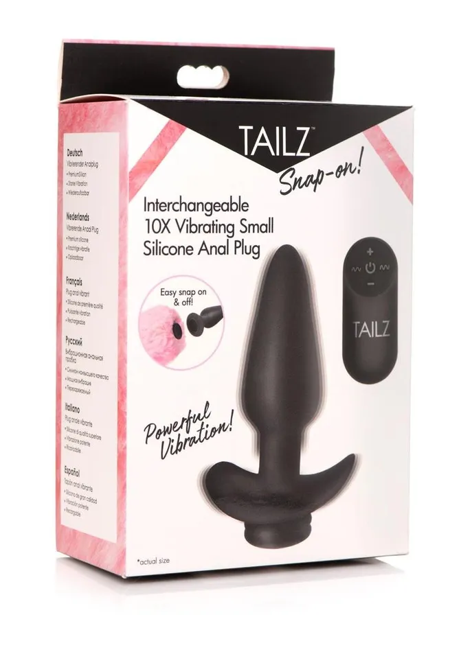TAILZ Male Sex Toys Tailz SnapOn 10x Rechargeable Silicone Anal Plug with Remote Control