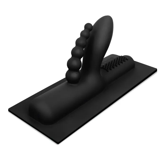 The Cowgirl Female Sex Toys The Cowgirl Buckwild Double Pleasure Silicone Saddle Attachment Black