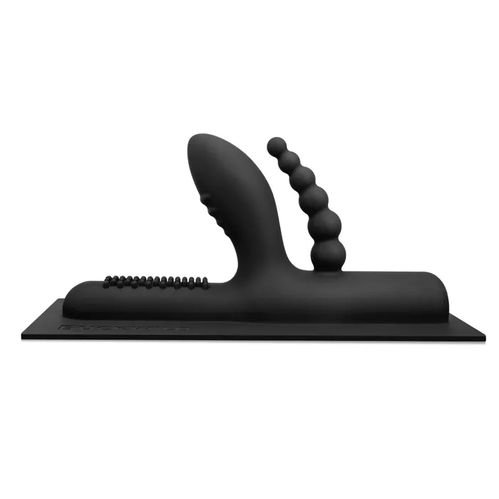 The Cowgirl Female Sex Toys The Cowgirl Buckwild Double Pleasure Silicone Saddle Attachment Black