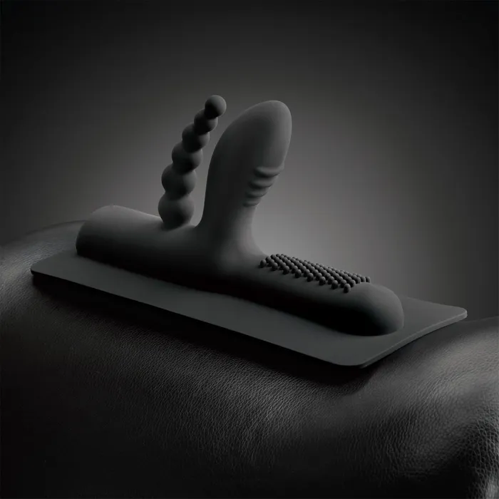 The Cowgirl Female Sex Toys The Cowgirl Buckwild Double Pleasure Silicone Saddle Attachment Black
