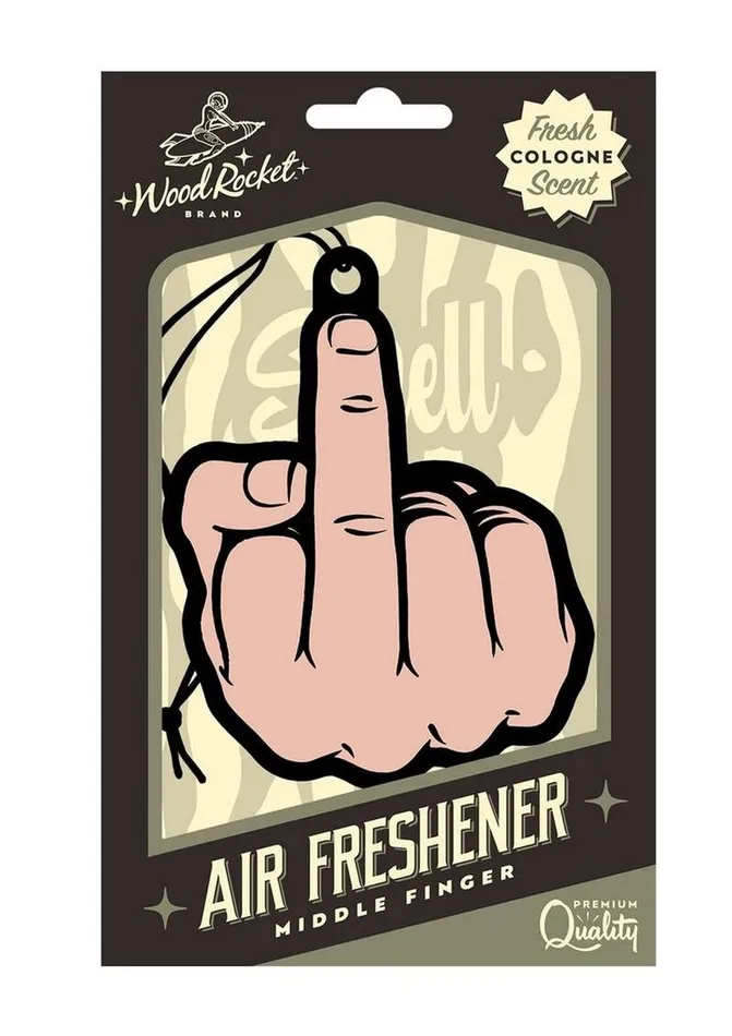 Vibrators WoodRocket Middle Finger Air Freshener