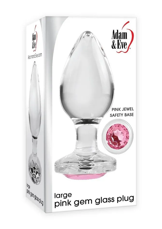 Adam and Eve Pink Gem Glass Plug Adam and Eve Anal