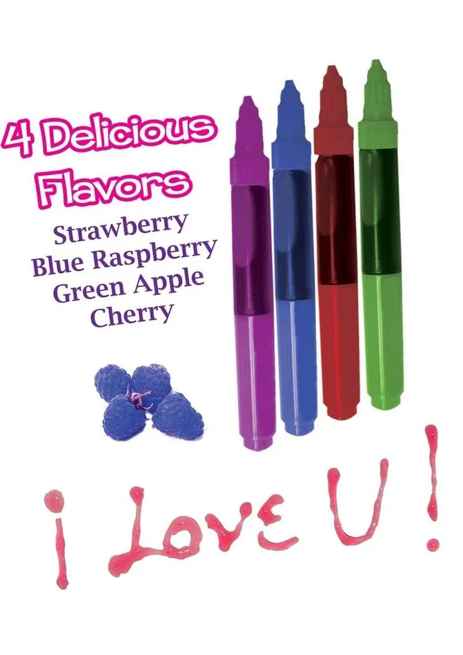 Anal Hott Products Play Pens Edible Body Paint Brushes 4 Delicious Flavors