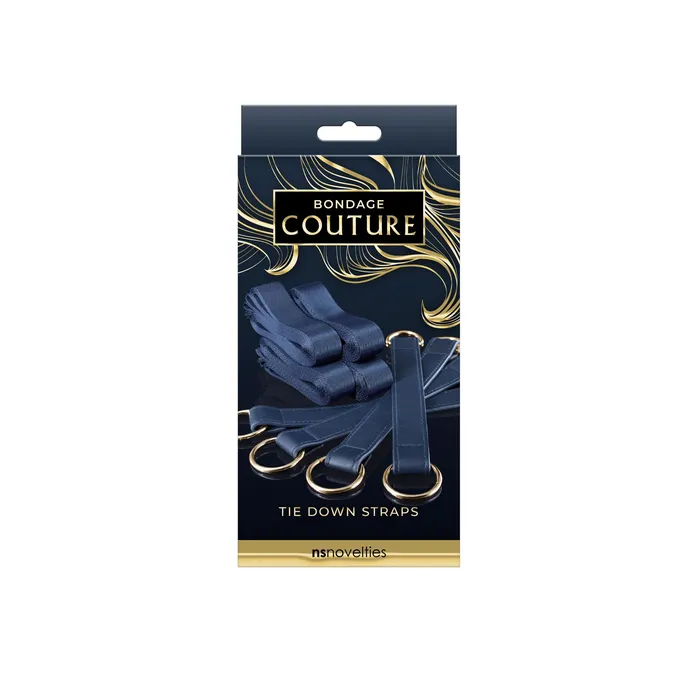 Bondage Couture Tie Down Straps Blue nsnovelties Vibrators