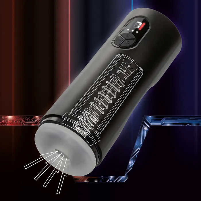 CalExotics Male Sex Toys Bionic Sucking and Vibrating Masturbator Black