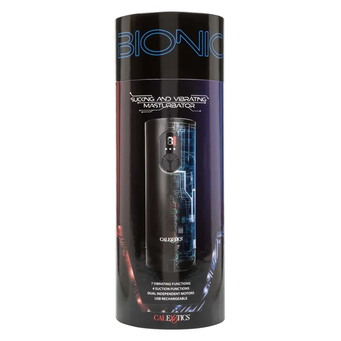 CalExotics Male Sex Toys Bionic Sucking and Vibrating Masturbator Black CalExotics Male Sex Toys Bionic Sucking and Vibrating Masturbator Black