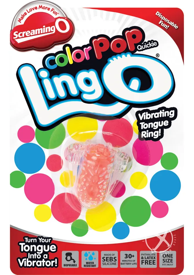 Color Pop Quickie Lingo Silicone Vibrating Tongue Ring Waterproof Color Pop Female Sex Toys Color Pop Quickie Lingo Silicone Vibrating Tongue Ring Waterproof Color Pop Female Sex Toys