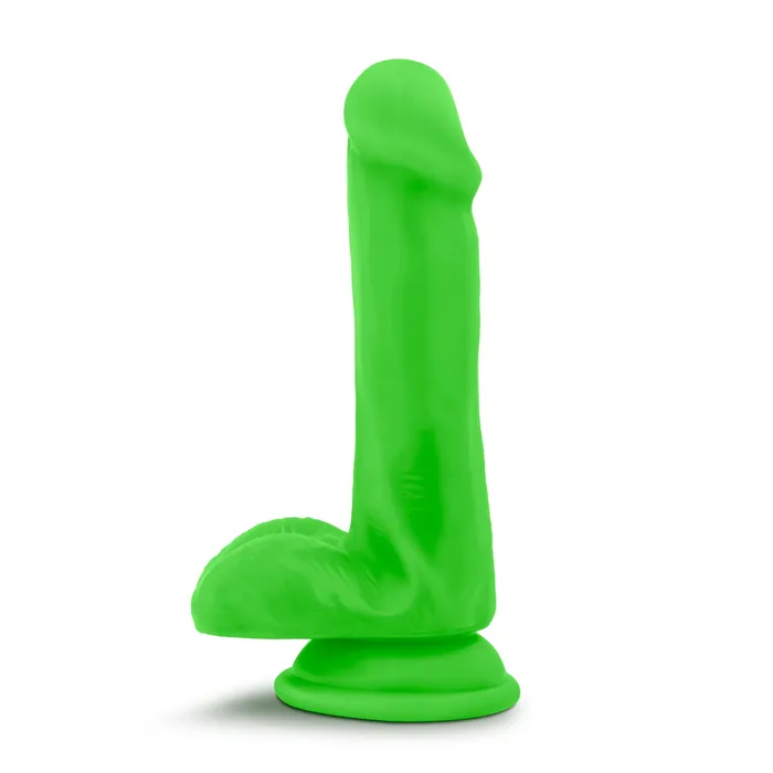 Dildos Neo Neo Dual Density Cock With Balls 6 Inch Neon Green