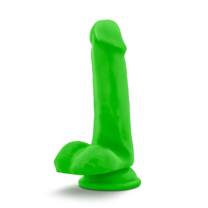 Dildos Neo Neo Dual Density Cock With Balls 6 Inch Neon Green