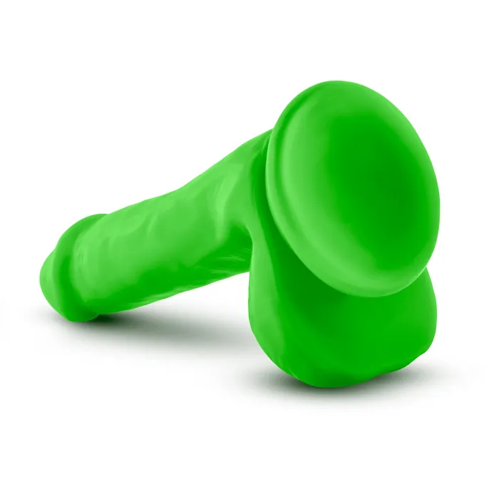 Dildos Neo Neo Dual Density Cock With Balls 6 Inch Neon Green