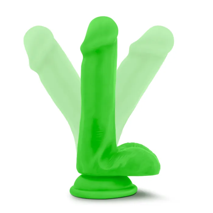 Dildos Neo Neo Dual Density Cock With Balls 6 Inch Neon Green