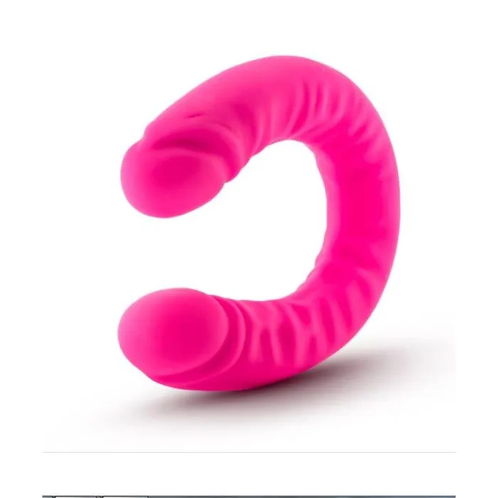 Dildos Ruse Silicone Slim 18in Hot Pink Double Dong Ruse