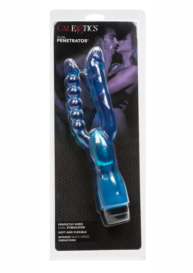 Female Sex Toys Beads Dual Penetrator Vibrator with Anal Beads