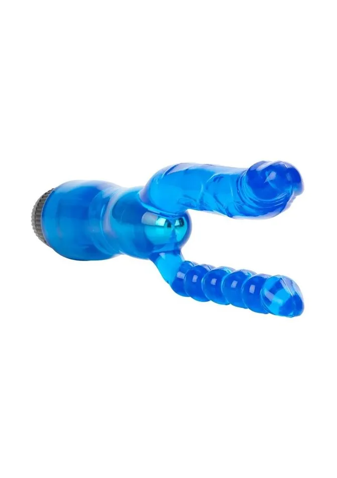Female Sex Toys Beads Dual Penetrator Vibrator with Anal Beads