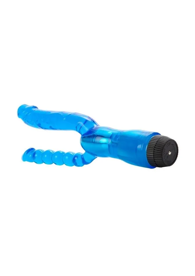 Female Sex Toys Beads Dual Penetrator Vibrator with Anal Beads