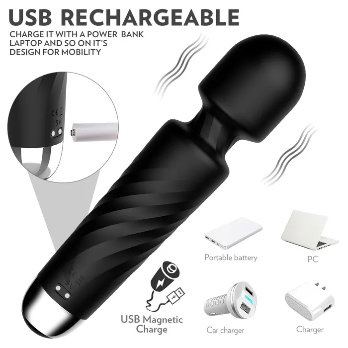 Hero Wand Black The Toolshed AU Vibrators Hero Wand Black The Toolshed AU Vibrators