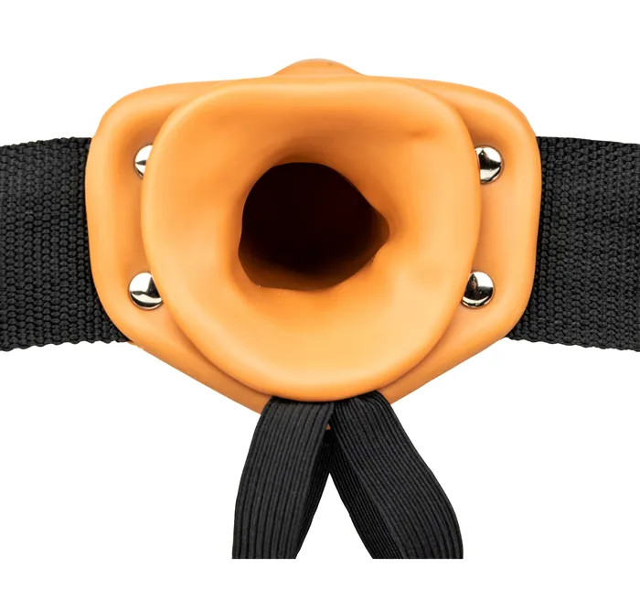 Hollow Strapon Without Balls 8 Inch Tan Shots RealRock Female Sex Toys
