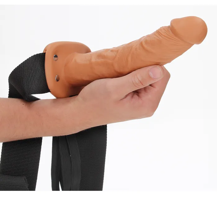 Hollow Strapon Without Balls 8 Inch Tan Shots RealRock Female Sex Toys Hollow Strapon Without Balls 8 Inch Tan Shots RealRock Female Sex Toys