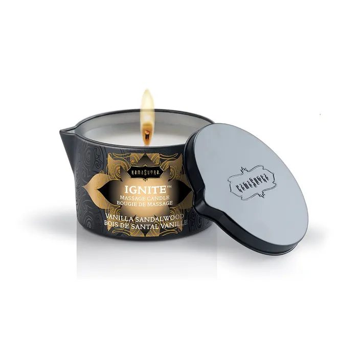 Kama Sutra Couples Ignite Vanilla Sandalwood Massage Candle 6 Oz