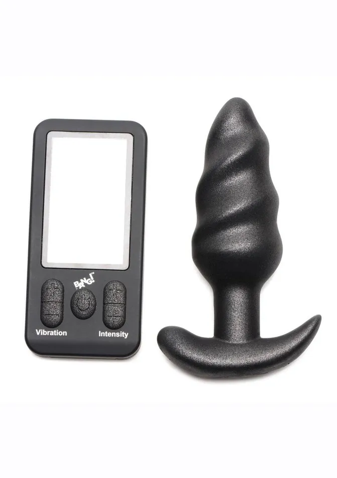 Male Sex Toys Bang 25x Rechargeable Silicone Swirl Anal Plug with Remote Control BANG Male Sex Toys Bang 25x Rechargeable Silicone Swirl Anal Plug with Remote Control BANG