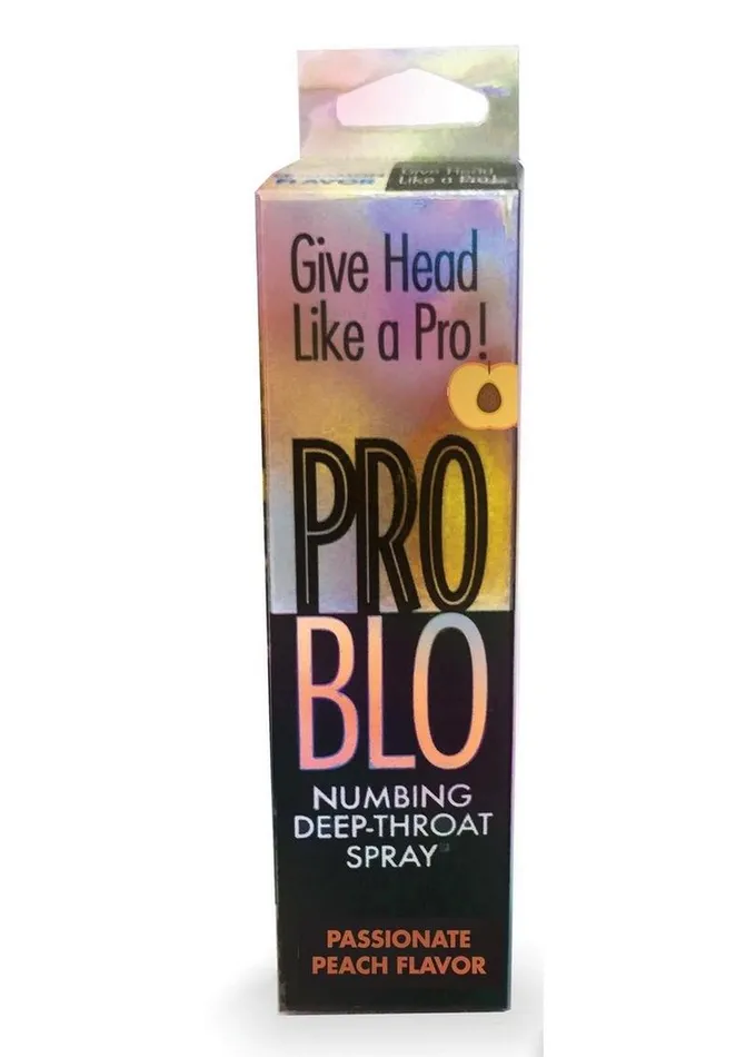 Male Sex Toys Problo Numbing DeepThroat Spray 1oz Peach Problo