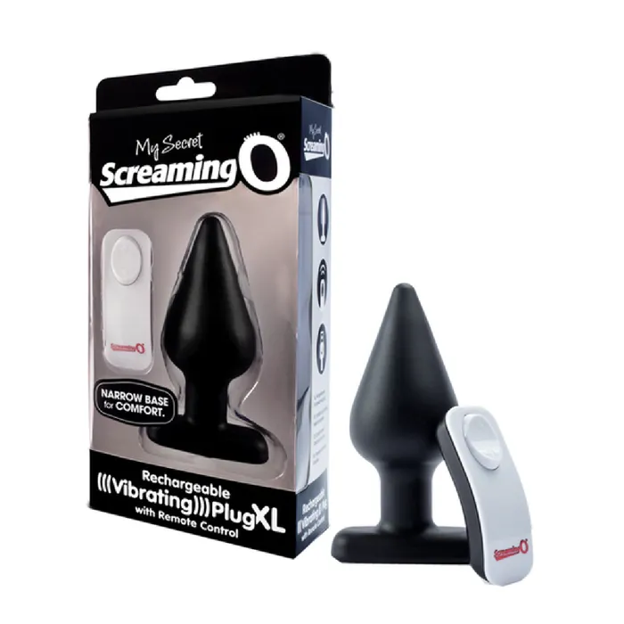 Male Sex Toys Screaming O Vibrating Plug With Remote XL Black
