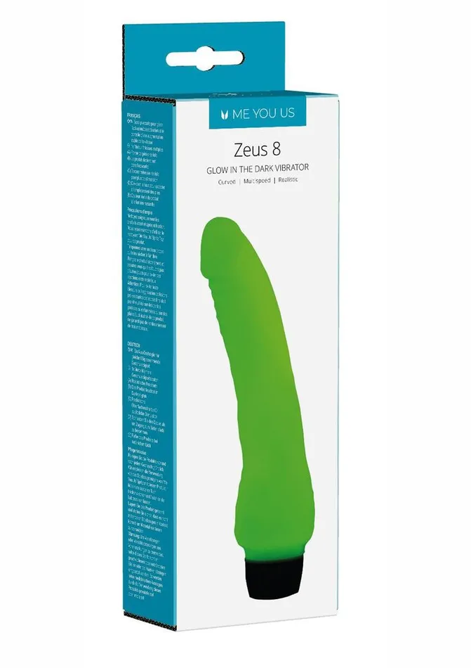 ME YOU US Zeus 8 Glow In The Dark Realistic Vibrator Me You Us Female Sex Toys