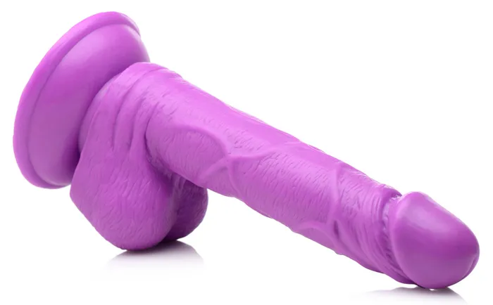 Pop Pecker 65 Inch Dildo With Balls Purple XR Brands Pop Peckers Dildos