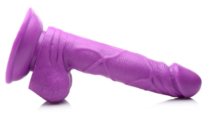 Pop Pecker 65 Inch Dildo With Balls Purple XR Brands Pop Peckers Dildos
