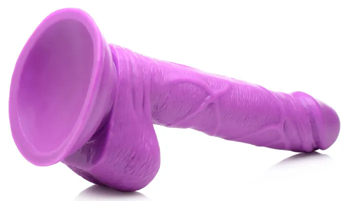 Pop Pecker 65 Inch Dildo With Balls Purple XR Brands Pop Peckers Dildos