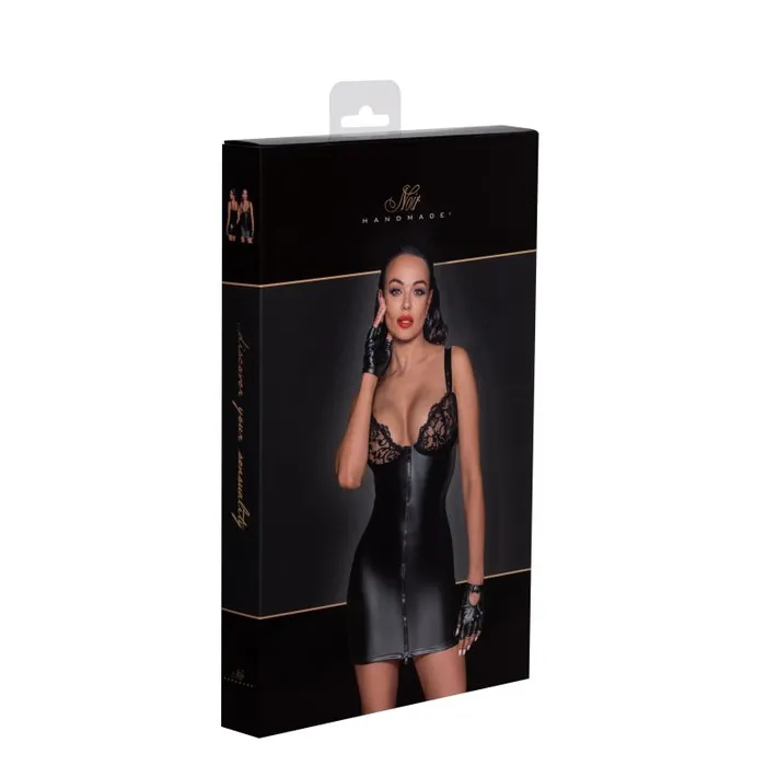 Power Wetlook Mini Dress w Lace Chest Two Way Zipper Noir Female Sex Toys Power Wetlook Mini Dress w Lace Chest Two Way Zipper Noir Female Sex Toys