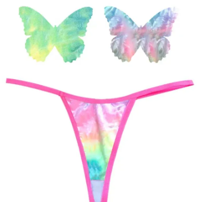 Rainbow Sherbet Tie Die Butterfly Pastie and Panty Set Neva Nude Female Sex Toys Rainbow Sherbet Tie Die Butterfly Pastie and Panty Set Neva Nude Female Sex Toys