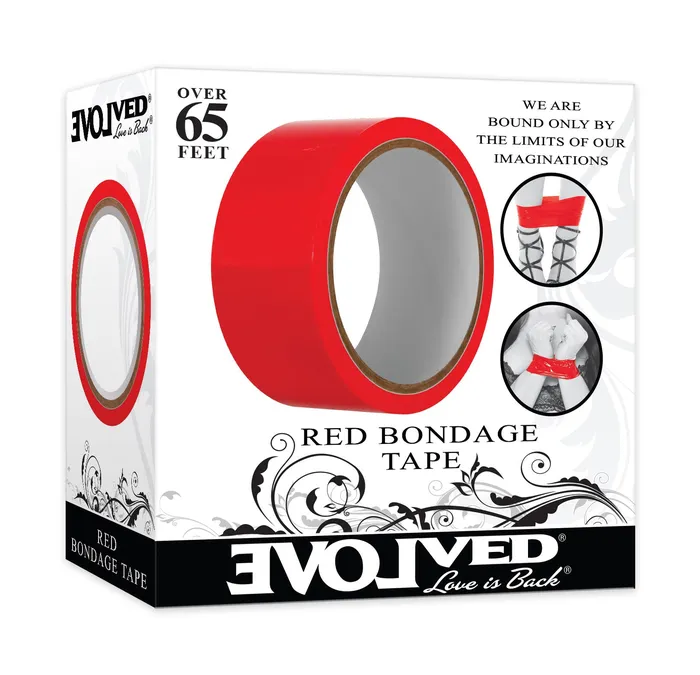 Restraints Evolved Novelties Bondage Tape Red