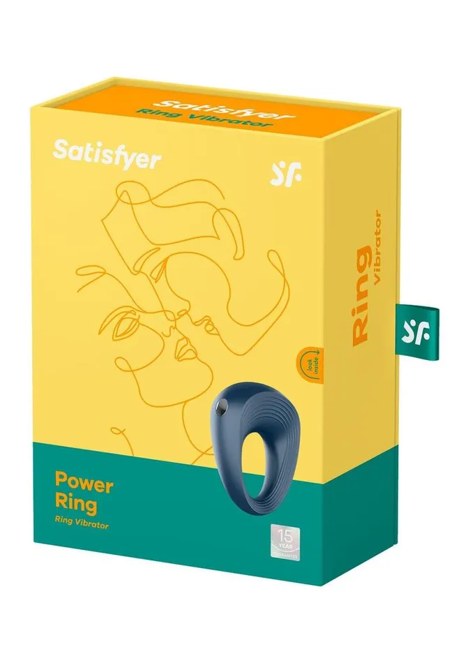 Satisfyer Vibrators Satisfyer Power Ring Silicone Magnetic Recharge USB Couples Cockring Waterproof