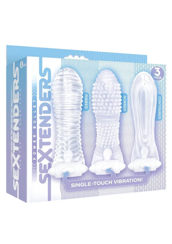 THE 9S Female Sex Toys The 9s Vibrating Sextenders 3Pack Nubbed Contoured Ribbed THE 9S Female Sex Toys The 9s Vibrating Sextenders 3Pack Nubbed Contoured Ribbed