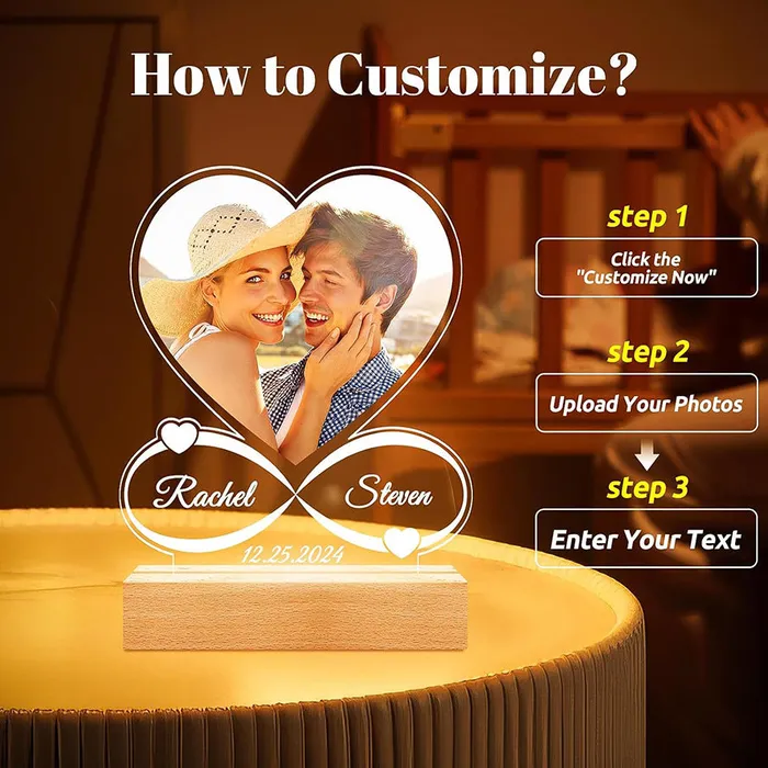 Valentines Day Night Light Acrylic Color Printing Photo Personalized Ornament cj Dildos