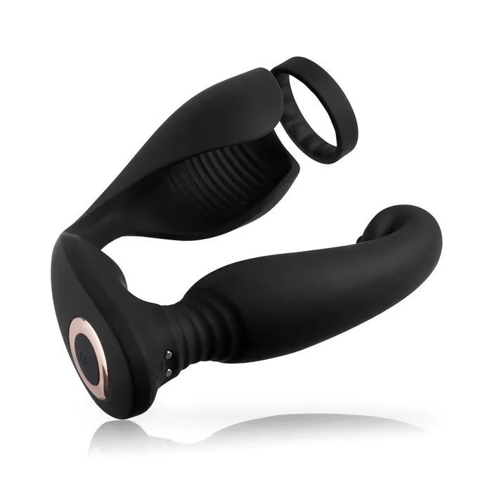 Versatile Vibrating Remote Control Cock Ring Butt Plug Prostate Massager SIMU PARADISE Male Sex Toys