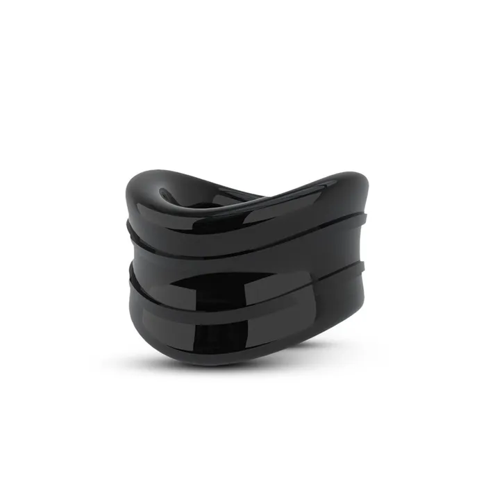 Anal Blush Stay Hard Beef Ball Stretcher Snug 1 Inch Diameter Black