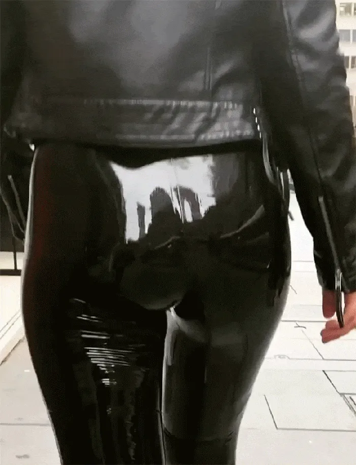 Anal Honey Birdette Latex Black Leggings