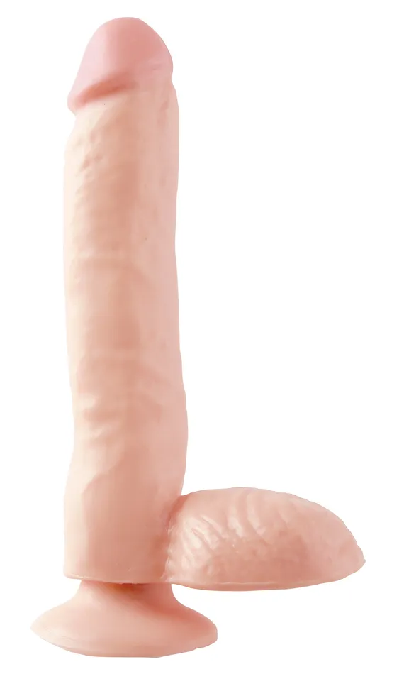 Basix Rubber Works 9 Inch Dong With Suction Cup Flesh Pipedream Dildos