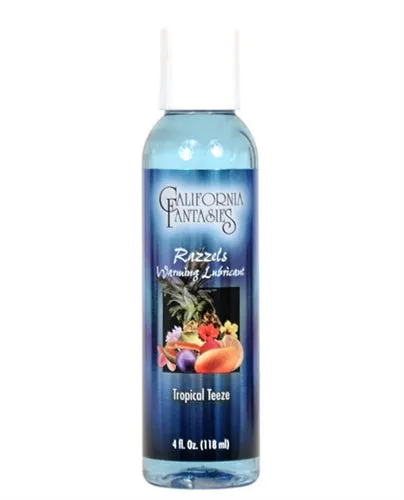 California Fantasies Lubricants Razzels Warming Lubricant Tropical Teeze 4 Oz Bottle California Fantasies Lubricants Razzels Warming Lubricant Tropical Teeze 4 Oz Bottle