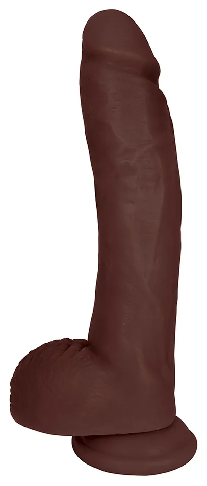 Curve Toys Jock 10 Inch Dong With Balls Chocolate Dildos