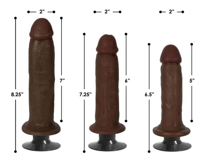 Dildos Jock JOCK 8 Vibrating Dildo No Balls Chocolate