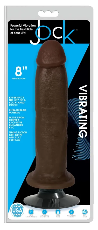 Dildos Jock JOCK 8 Vibrating Dildo No Balls Chocolate