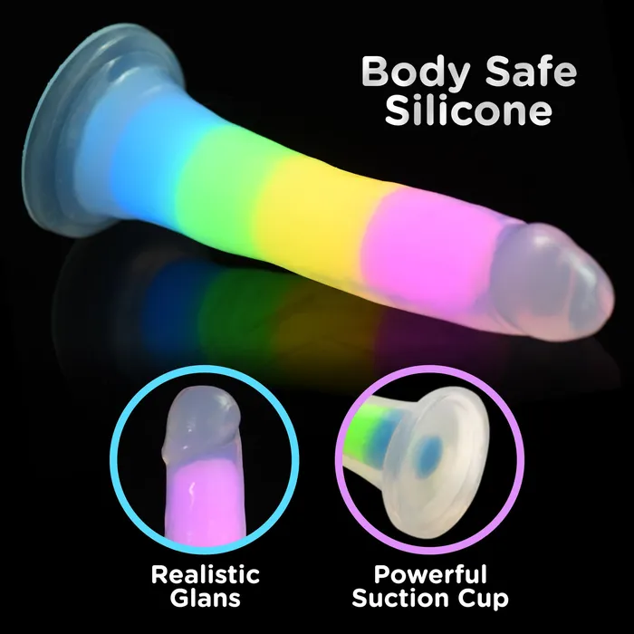 Dildos Lollicock 7 GlowintheDark Rainbow Silicone Dildo Lollicock Dildos Lollicock 7 GlowintheDark Rainbow Silicone Dildo Lollicock