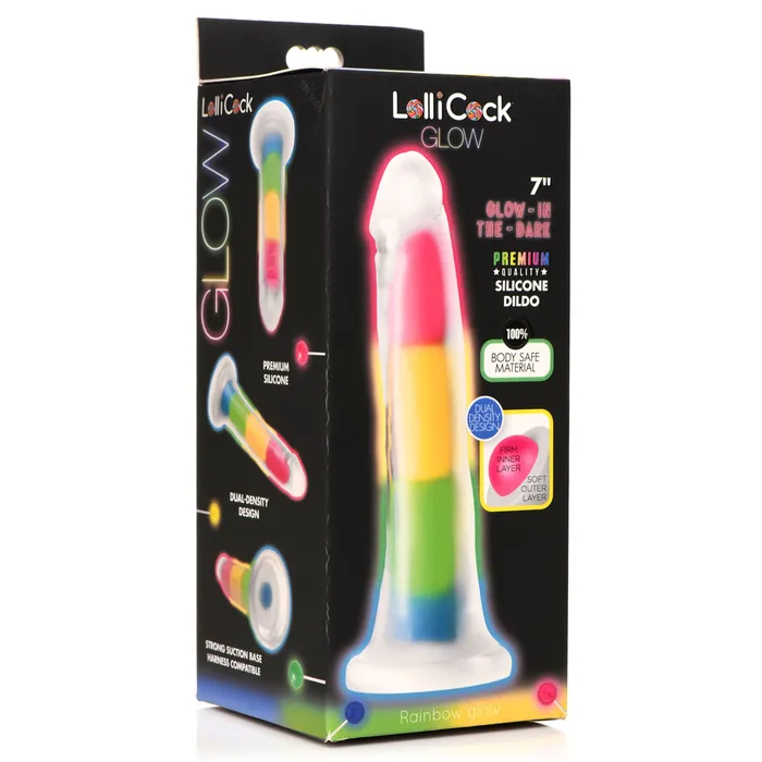 Dildos Lollicock 7 GlowintheDark Rainbow Silicone Dildo Lollicock Dildos Lollicock 7 GlowintheDark Rainbow Silicone Dildo Lollicock